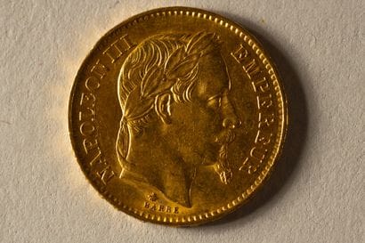 20-franc Napoleon II gold franc, 1868