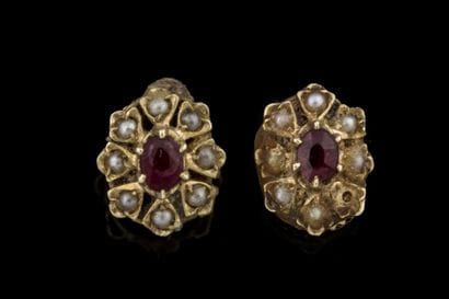 Paire de boucles d’oreilles marguerite en...