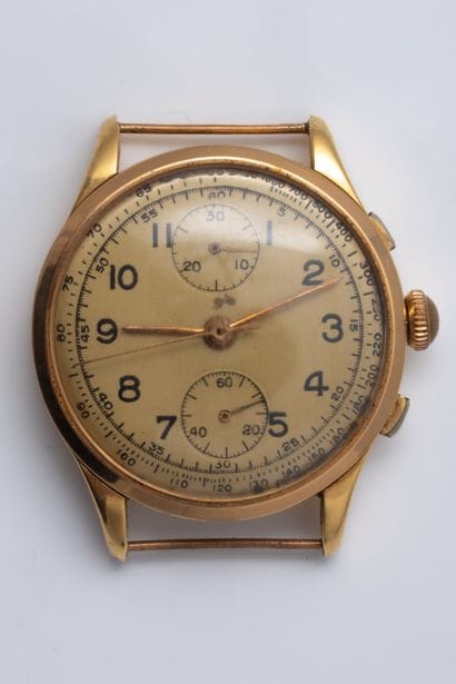 Montre d’homme chronographe en or jaune (750...