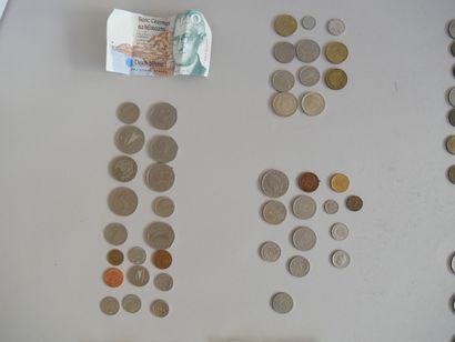 Assortment of Spanish coins and miscellaneous...