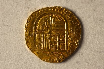 2-escudo gold coin of Philip II of Spain...