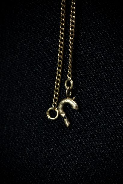 Small, worn yellow gold chain (750 parts...