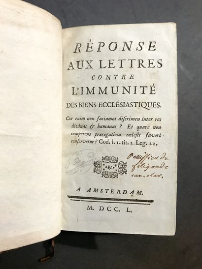 [Immunity of Clerical Property]. A compilation...