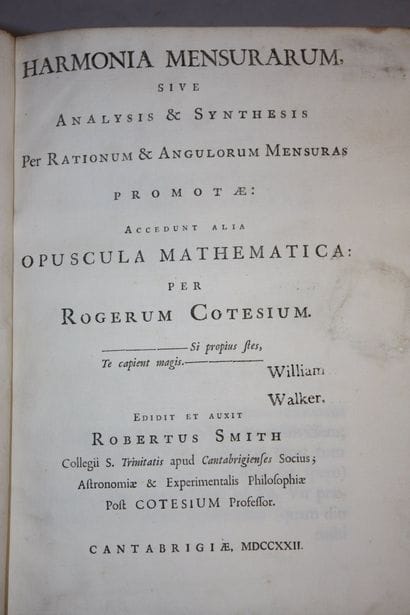 COSTES (Roger). Harmonia mensurarum, sive...