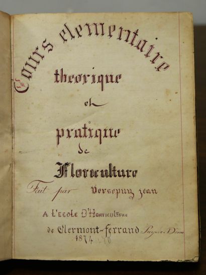 HORTICULTURE - MANUSCRIPT.
Elementary, Theoretical,...