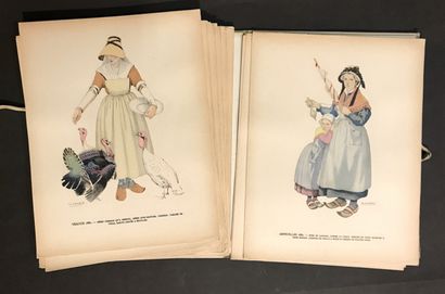 LHUER (Victor). Costumes of Auvergne and...