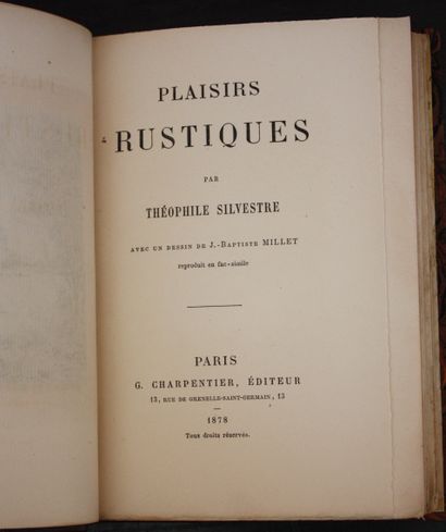 SILVESTRE (Théophile). Plaisirs Rustiques.
Paris,...