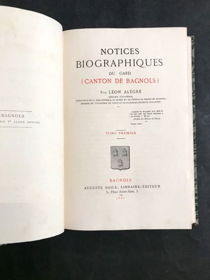 REGIONALISM: 6 volumes
- ALIS (Abbé R.-L.)....