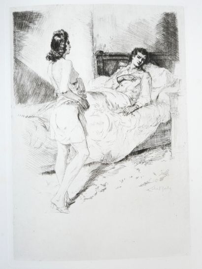 LOUYS (Pierre) - [LOBEL-RICHE]. Red Chalk...
