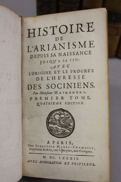 [RELIURES]. 9 vol. in-12, reliés, XVIIIe...