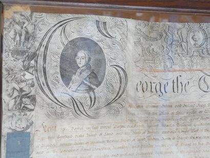 GEORGE III, King of England. Large manuscript...