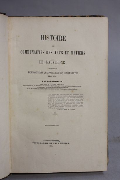 [AUVERGNE]. 3 volumes: 
BOUDET (M.). Les...