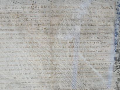 GEORGE III, King of England. Large manuscript...