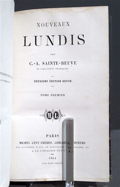SAINTE-BEUVE (Charles-Augustin): 12 volumes:
-...