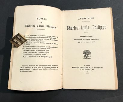 GIDE (André). Charles-Louis Philippe. Lecture...