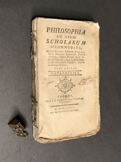3 volumes: 
- ADAM (Jean). *Philosophia ad...