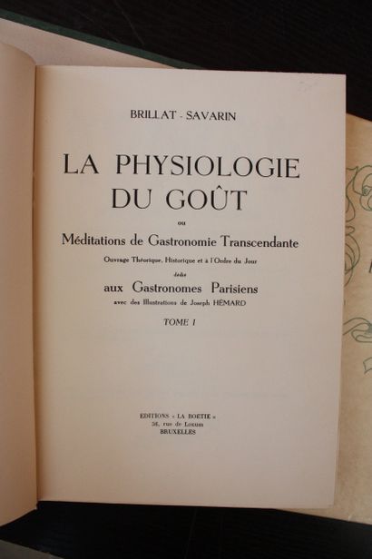 BRILLAT-SAVARIN [HEMARD (Joseph)]. The Physiology...