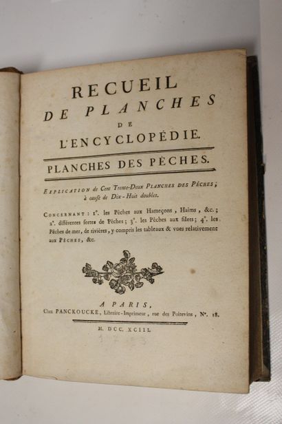 [ENCYCLOPEDIE - PECHE]. Collection of plates...