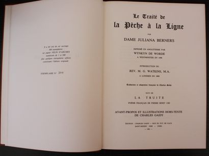 BERNERS (Lady Juliana). *A Treatise on Angling*....