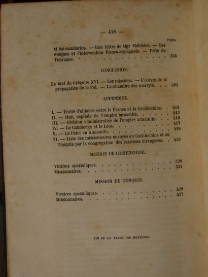 [TONKIN]. 2 volumes: 
VEUILLOT (Eugène)....