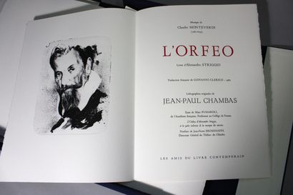 [CHAMBAS (Jean-Paul)]. L'Orfeo. Music by...