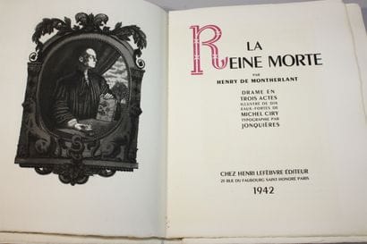 MONTHERLANT (Henry de) [CIRY (Michel)]. La...