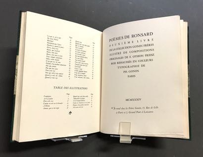 RONSARD (Pierre de) - [FRIESZ]. Poems. 
Paris,...