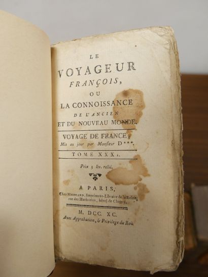 TRAVEL. Set of 17 volumes in-8 and in-12...