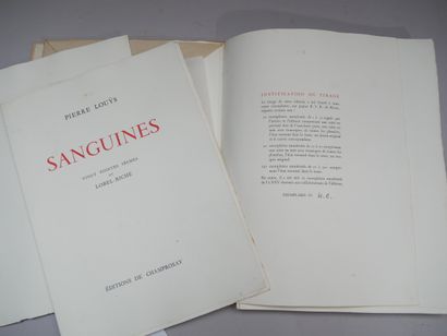 LOUYS (Pierre) - [LOBEL-RICHE]. Red Chalk...