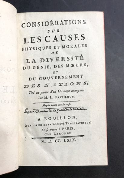 CASTILHON (Jean-Louis). Considerations on...