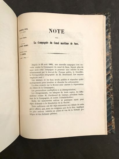 SUEZ CANAL 4 volumes:
- LESSEPS (Ferdinand...