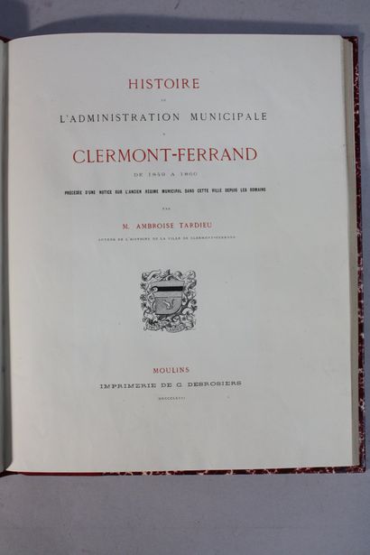 TARDIEU (A.) Histoire de l'administration...