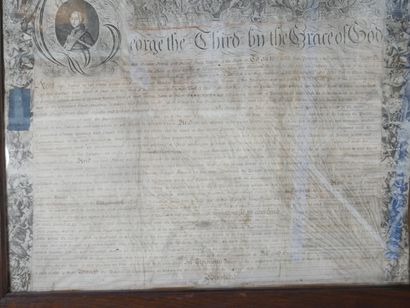 GEORGE III, King of England. Large manuscript...
