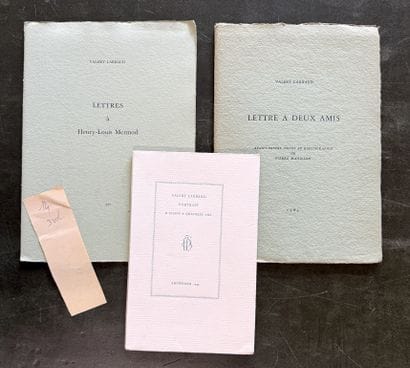 LARBAUD (Valery) - 3 paperback booklets:
-...