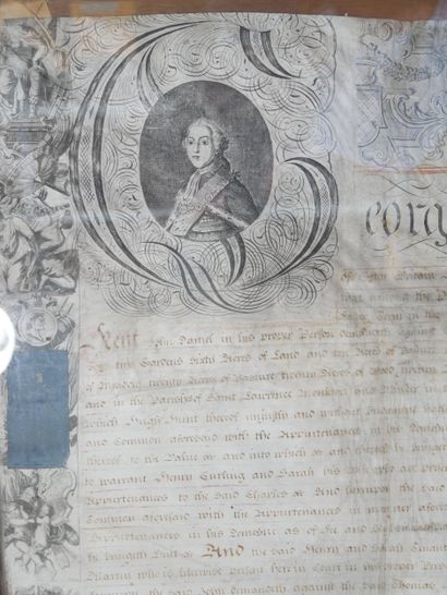 GEORGE III, King of England. Large manuscript...