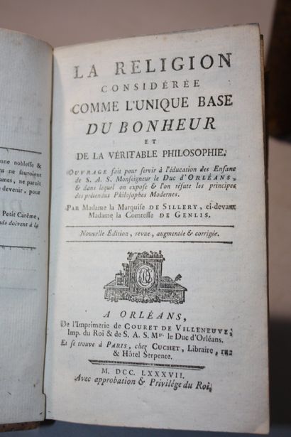 GENLIS (Madame de). La religion considérée...