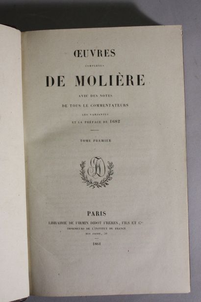 [THEATRE]. 
MOLIERE. Œuvres complètes. P.,...