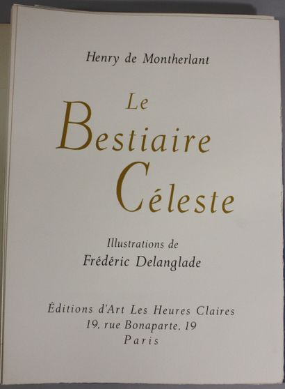 MONTHERLANT (Henry de) [DELANGLADE (Frédéric)]....