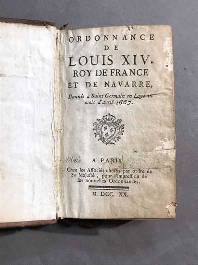 4 volumes:
- Ordinance of Louis XIV... Issued...