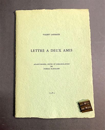 LARBAUD (Valery) - 3 paperback booklets:
-...
