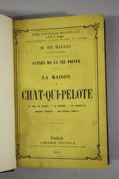 BALZAC. Œuvres complètes. 
P., Librairie...