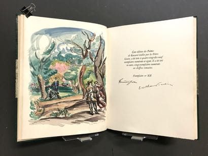 RONSARD (Pierre de) - [FRIESZ]. Poems. 
Paris,...