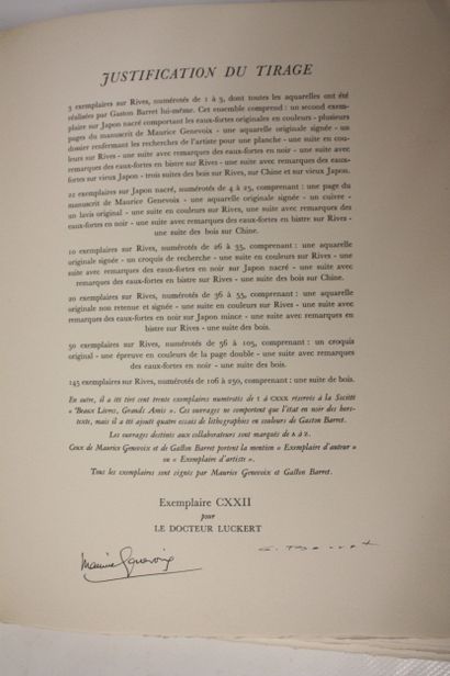 GENEVOIX (Maurice) - [BARRET (Gaston)]. La...