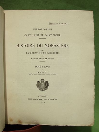BOUDET (Marcellin). Introduction to the Cartulary...