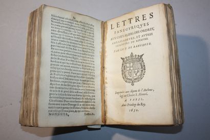 RANGOUZE. Lettres panégyriques au Roy, aux...