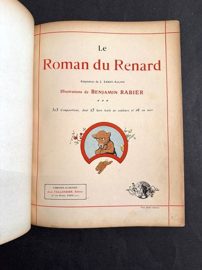 RABIER (Benjamin). *The Tale of the Fox*....