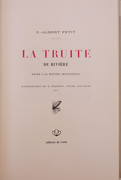 PETIT (G.-Albert). The River Trout. Fly Fishing...