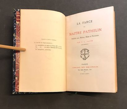 4 volumes:
- ANONYMOUS. *La Farce de maître...