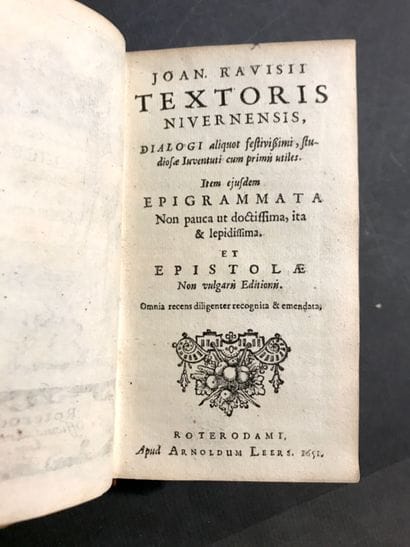 TIXIER DE RAVISY (Jean, in Latin RAVISIUS...