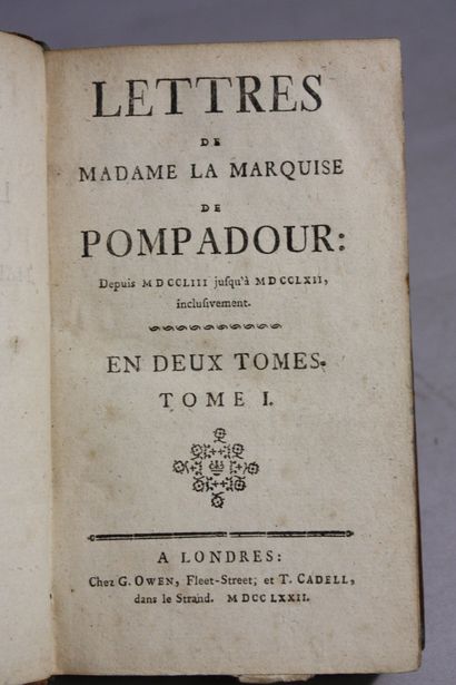 [POMPADOUR (Marquise de)]. Lettres de Madame...